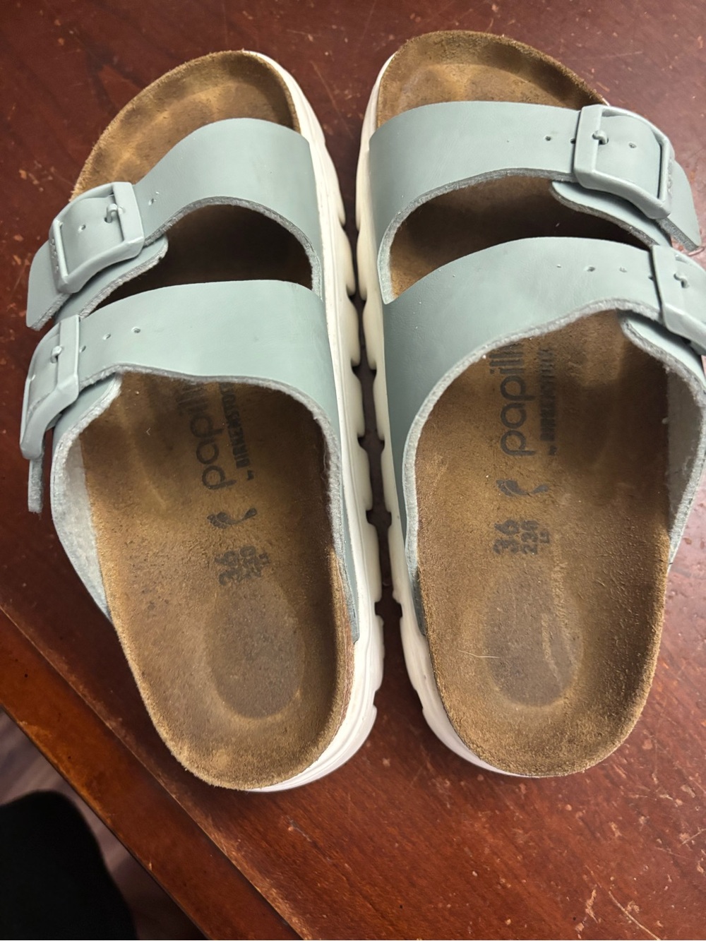 Papillio by Birkenstock size 36 blue gray slip in sandal luxury